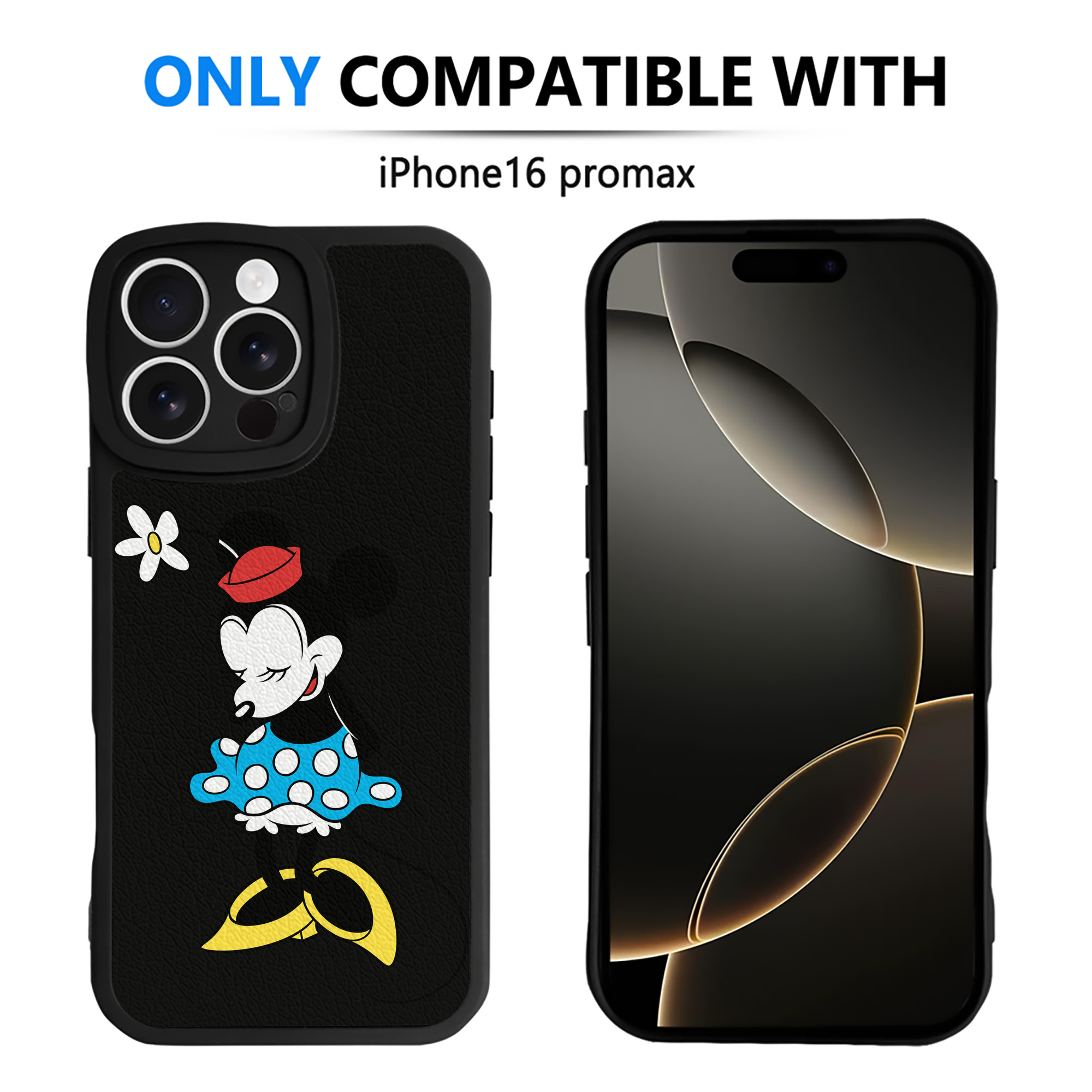 （画像用） ミッキーマウス Mickey Mouse 【iPhone 16シリーズ対応】シリコンスマホケース（レザー調） 材質：シリコン